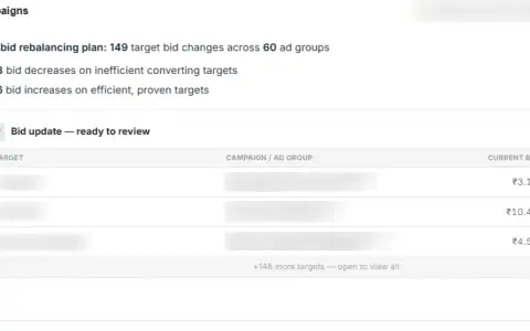Change bids, budgets and campaign status using natural language screenshot 1